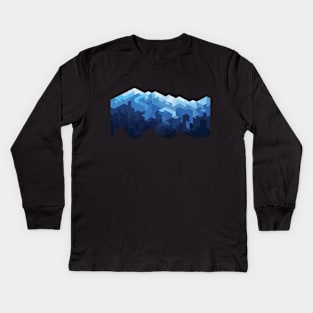 The Peak of Snow Mountain Kids Long Sleeve T-Shirt